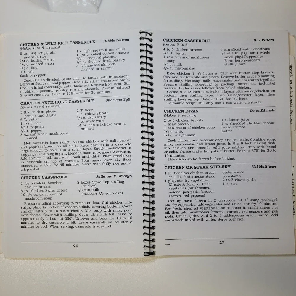Dinner Saurus Recipe Book Mt‎ Clemens Montessori Parent Guild 1995-1996 Vintage
